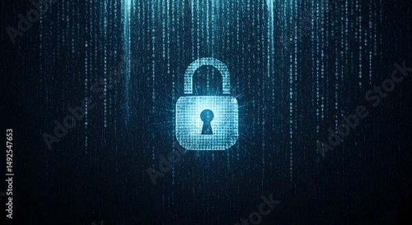 Obraz Digital Lock with Holographic Security Display