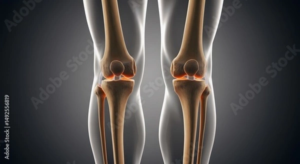 Fototapeta Knee Joint Anatomy Model for Medical Analysis
