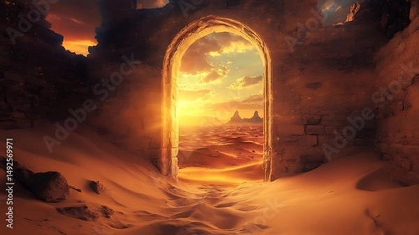 Fototapeta Desert gateway landscape
