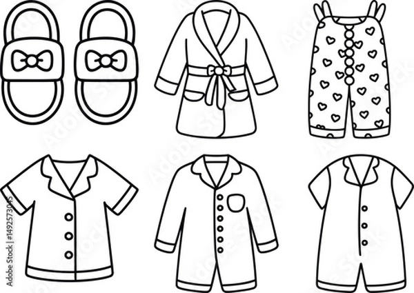 Fototapeta Cozy Loungewear Collection - Slippers, Robes, and Pajamas