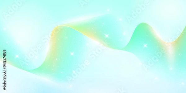 Fototapeta Elevate your design with this dreamy, pastel wave background, perfect for elegant, modern visuals