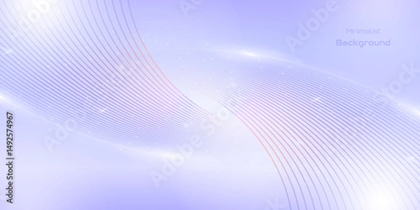 Fototapeta Elegant blue wave with soft gradients and sparkles, perfect for modern, minimalist digital design