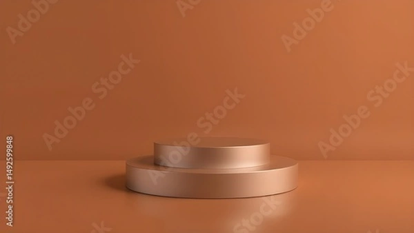 Fototapeta Product Decorating items Background or Contextdescriptive Style Color Palette with 3D Podium And Themed Elements
