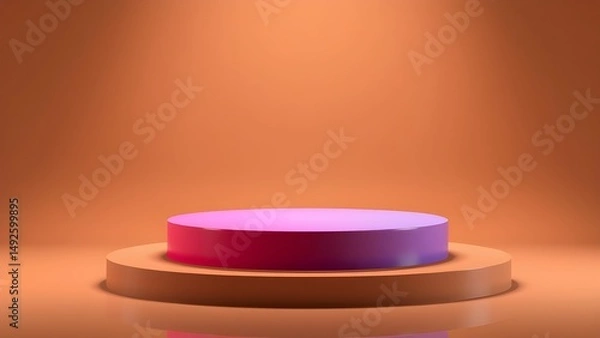 Fototapeta Product Decorating items Background or Contextdescriptive Style Color Palette with 3D Podium And Themed Elements
