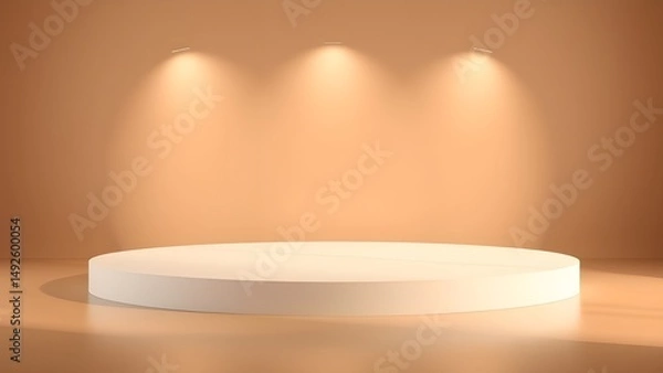 Fototapeta Product Decorating items Background or Contextdescriptive Style Color Palette with 3D Podium And Themed Elements
