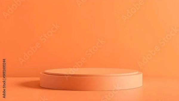 Fototapeta Product Decorating items Background or Contextdescriptive Style Color Palette with 3D Podium And Themed Elements
