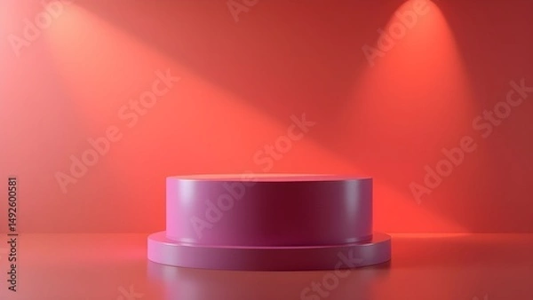 Fototapeta Product Decorating items Background or Contextdescriptive Style Color Palette with 3D Podium And Themed Elements
