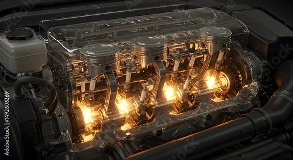 Fototapeta Autumn Forest Path with Fallen Golden Leaves