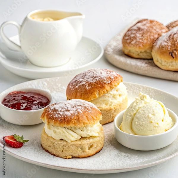 Obraz breakfast with coffee and croissant