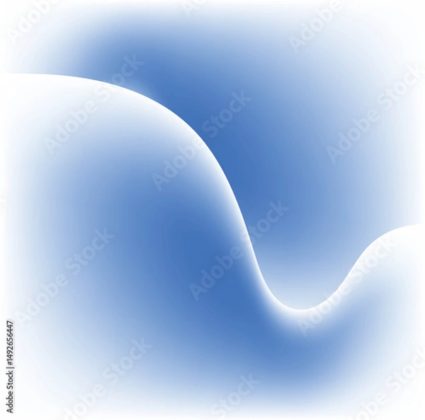 Fototapeta Abstract blue wave background soft gradient design