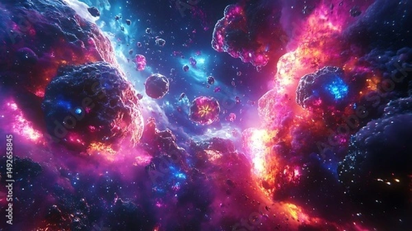 Fototapeta Cosmic space objects