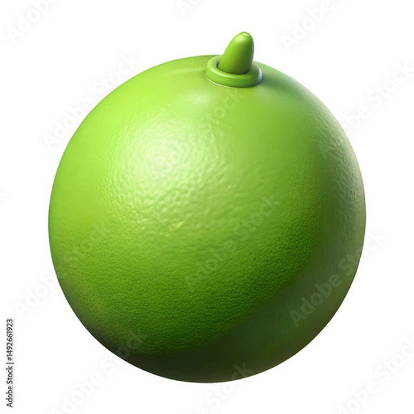 Fototapeta Green Lime 3D Render Perfect for Refreshing Designs