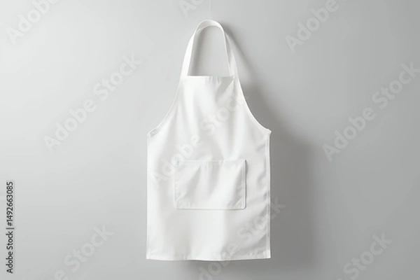Fototapeta white-apron-mockup-kitchen-cooking-chef-uniform-blank-design