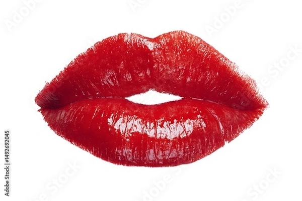 Obraz red lips isolated