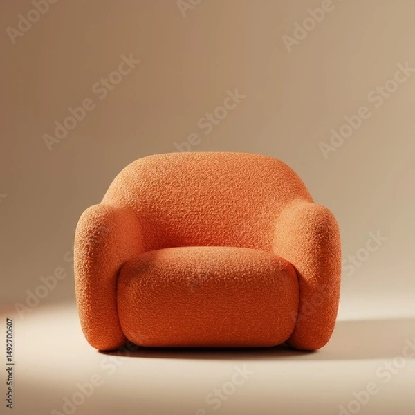 Fototapeta  Single sofa isolated having multicolor background