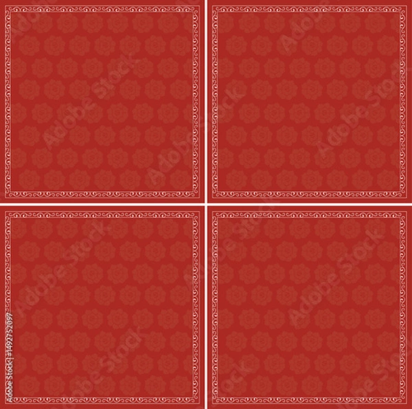 Fototapeta patten with flowers illustration, Set of abstract flower vector patterns, Design Patterns Art Vector Art, Icons, and Graphics