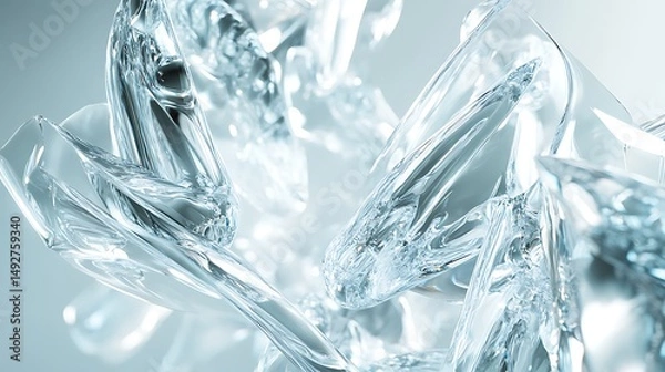 Fototapeta Abstract ice shapes