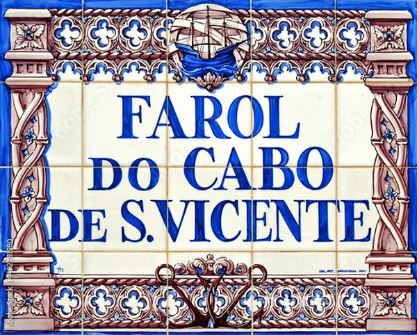 Obraz Schild Farol do Cabo de S. Vicente