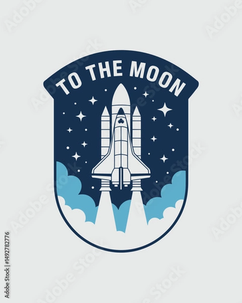 Fototapeta Set of space and astronaut , patches, emblems, badges and labels.