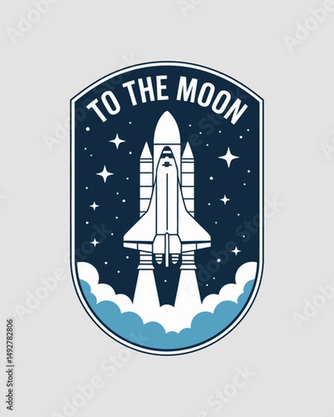 Fototapeta Set of space and astronaut , patches, emblems, badges and labels.
