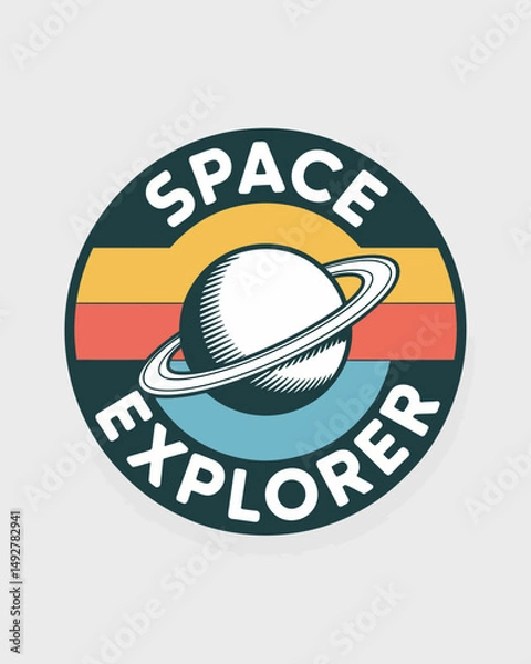 Fototapeta Set of space and astronaut , patches, emblems, badges and labels.