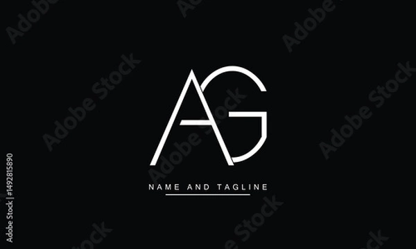 Fototapeta AG, GA Abstract Letters Logo Monogram