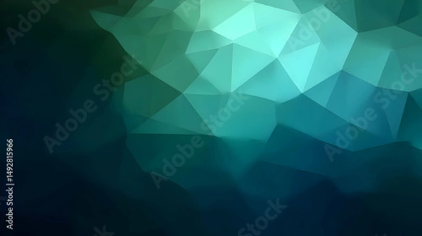 Fototapeta artwork in contrasting green and teal with luminous outlines