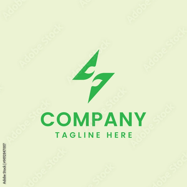 Fototapeta Green Energy Company Logo Design Eco Friendly