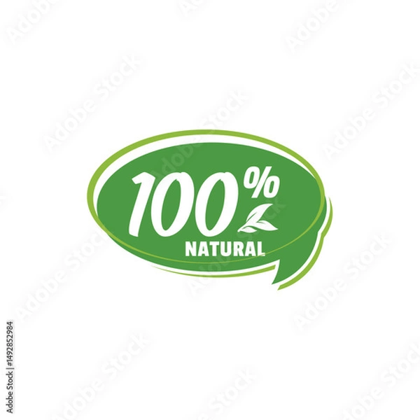Obraz 100% Natural product stamp vector