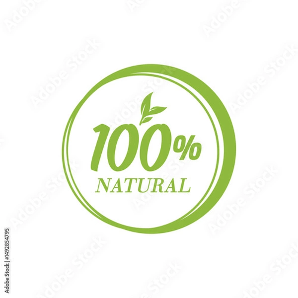 Fototapeta 100% Natural product stamp vector