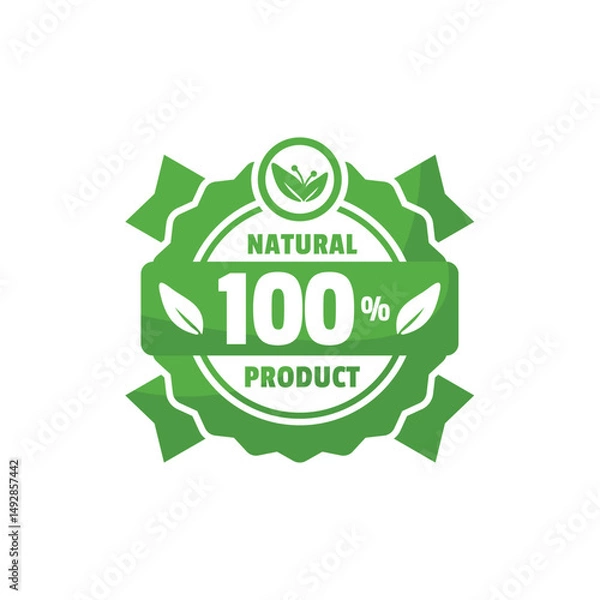 Fototapeta 100% Natural product stamp vector