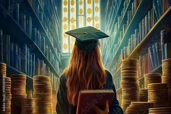 Obraz A student explores scholarship options to minimize loan dependence.