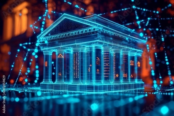 Obraz Providing digital financial services without physical branches.