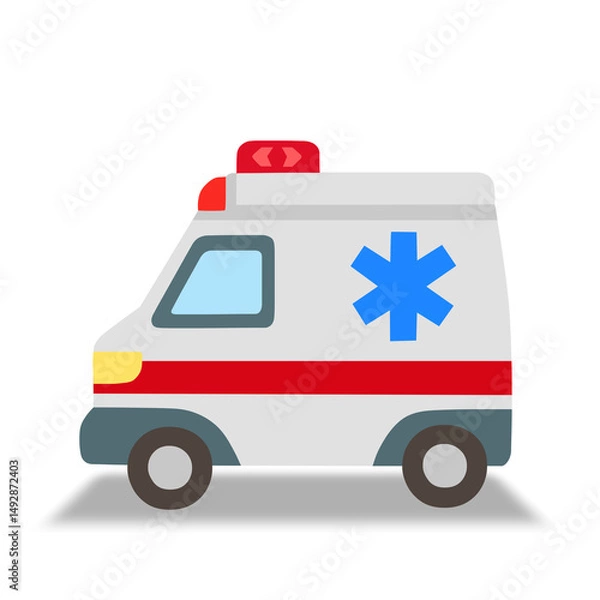 Obraz ambulance car isolated on white