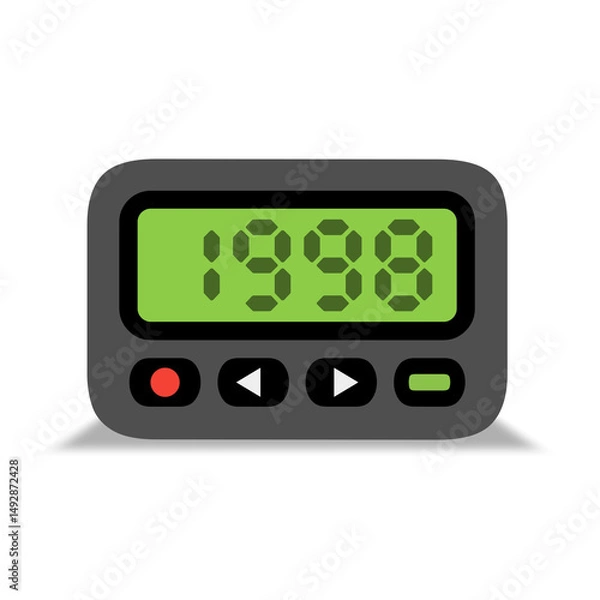 Obraz video player icon on white background