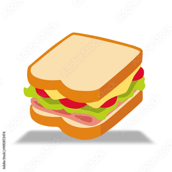 Obraz sandwich with ham and cheese