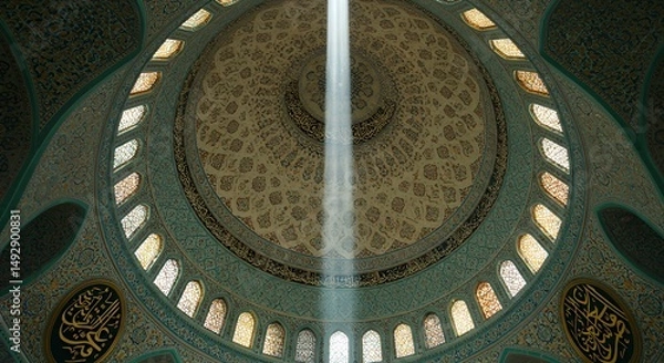 Obraz Mosque dome with light beam