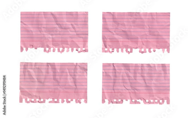 Obraz set of paper notes samples