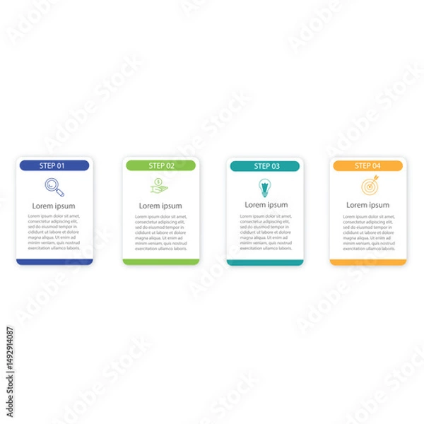Fototapeta SWOT Analysis Infographic Chart Template Design