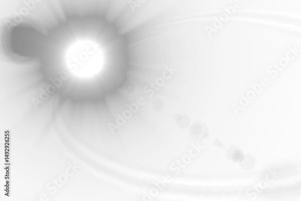 Fototapeta  Vector transparent sunlight special lens flare light effect. Flash light on black background. Vector glow sparkle effect. Abstract lens flare ignition. 