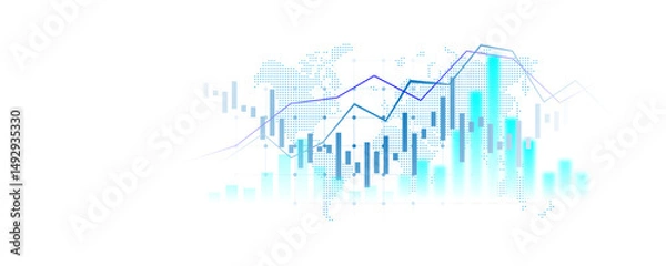 Obraz Background image of financial analysis, stock market, financial trading and exchange
