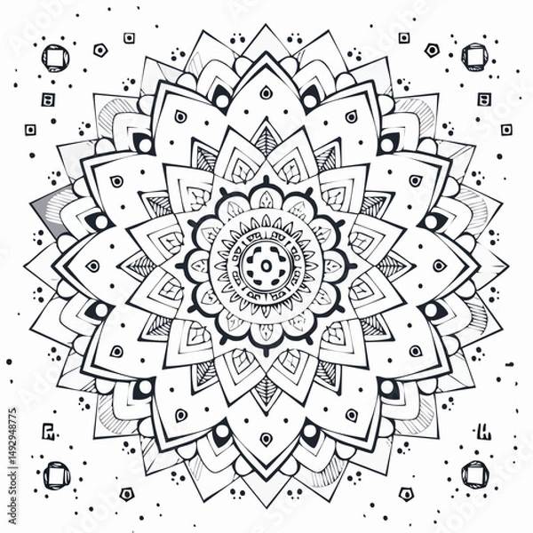 Obraz abstract floral mandala
