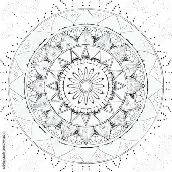 Obraz abstract background with round ornament mandala