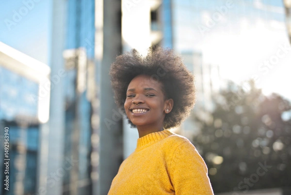 Obraz portrait of a smiling woman