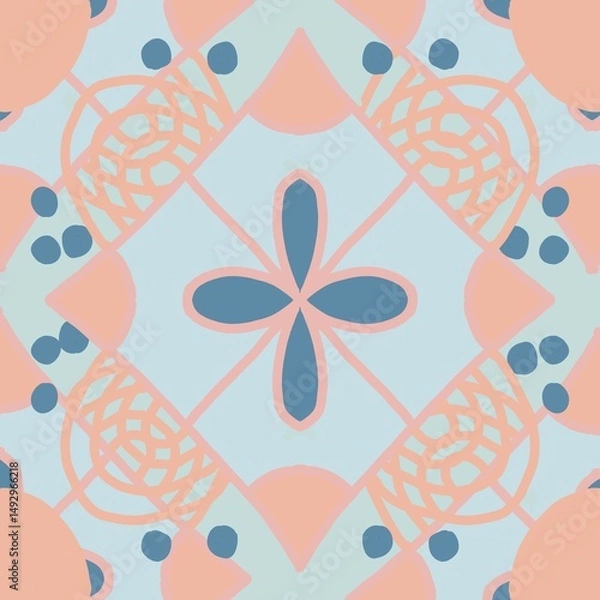 Fototapeta seamless floral pattern