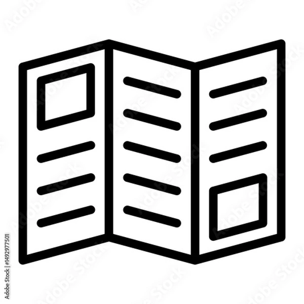 Fototapeta Leaflet Vector Line Icon Design