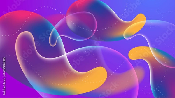 Obraz Abstract Wave Colorful Gradient Background_Abstract Blob Colorful Gradient Background