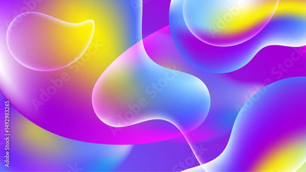 Fototapeta Abstract Wave Colorful Gradient Background_Abstract Blob Colorful Gradient Background