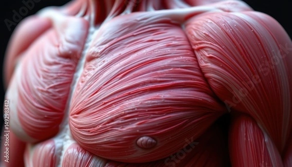 Obraz Analyzing human muscle structure anatomy lab educational model scientific environment close-up view body physiology