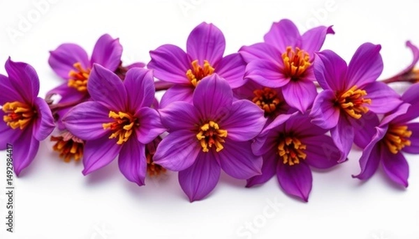 Obraz Vibrant purple flowers blooming studio setting high-quality image natural beauty close-up view floral art